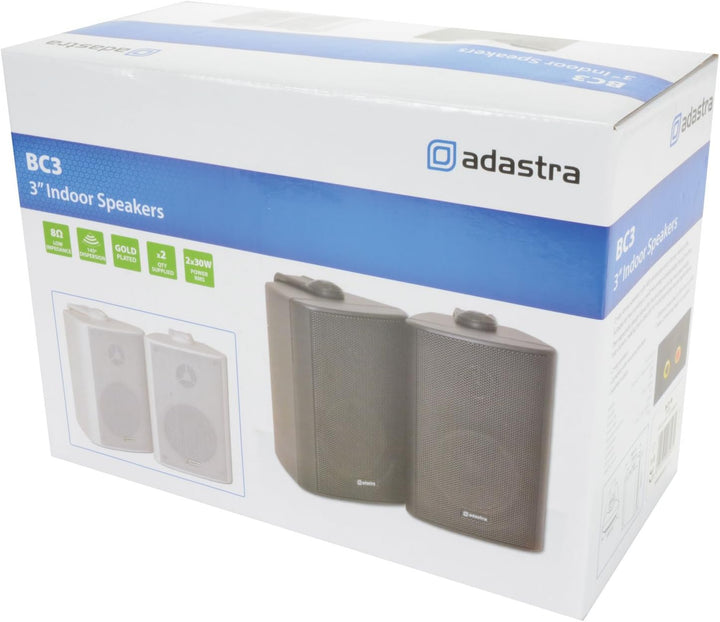 Adastra | Hochwertige Stereo-Lautsprecher Werden paarweise geliefert, max. 60 W, schwarz. Schwarz 3