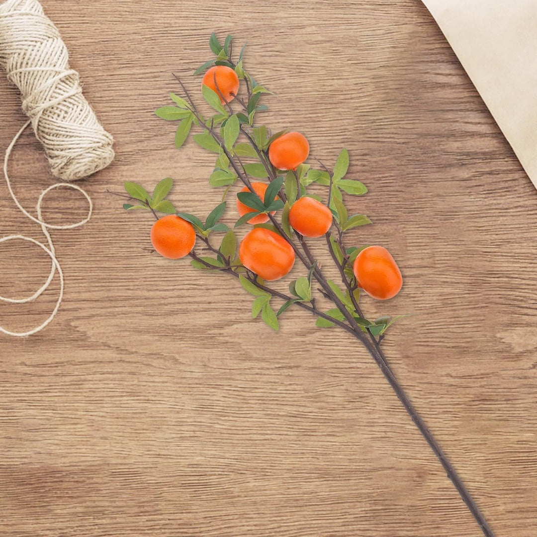 Woration 3Stück Künstliche Apfelsine Baum Zweigstellen Gefälschte Frucht Mandarine Pflanzen Zweig Pl