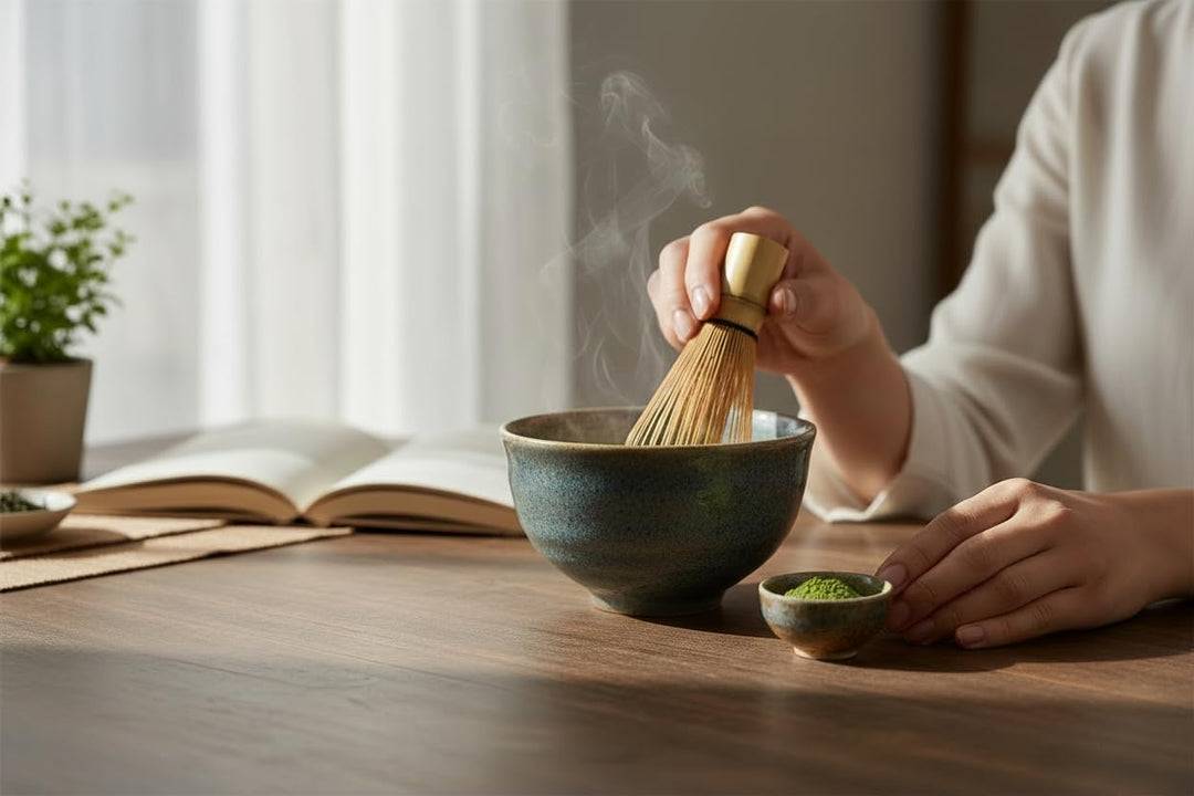 Matcha Bowl aus Porzellan – Made in Japan – 400 ml – Japanische Matcha Schale für Tee – Tee-Becher,
