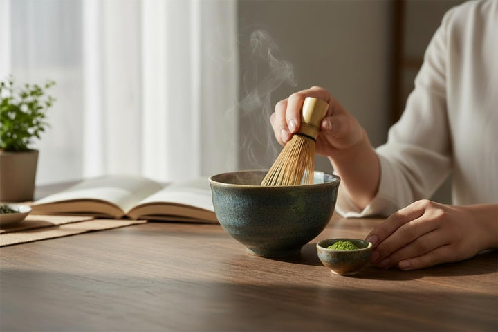Matcha Bowl aus Porzellan – Made in Japan – 400 ml – Japanische Matcha Schale für Tee – Tee-Becher,