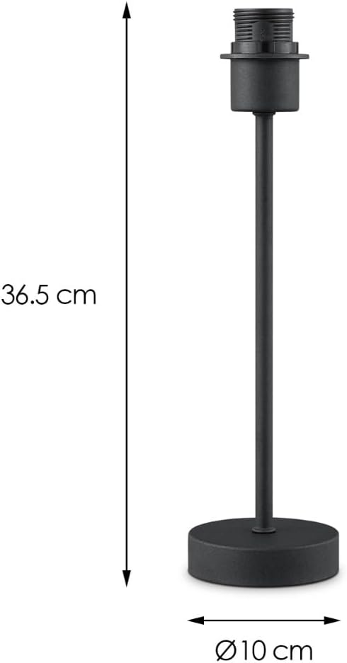 Home Sweet Home E27-Tischlampensockel | Moderne Nachttischlampe in Schwarz | Kann mit Lampenschirm k