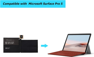 Vvsialeek G3HTA038H Ersatz Akku Kompatibel Für Microsoft Surface Pro 5 1796 Book Series DYNM2 2(1ICP