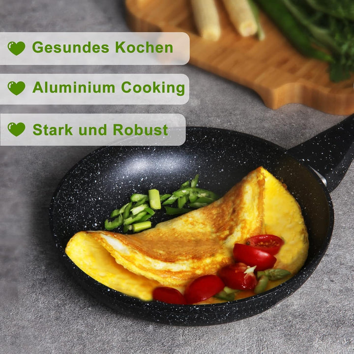 Scheffler Pfanne 20 cm, Bratpfanne,Pfanne Induktion,beschichtete Pfanne mit Antihaft-Beschichtung,ge