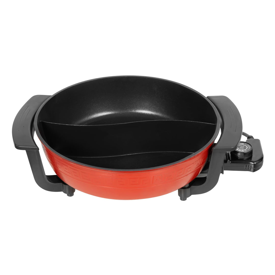 Chinesisches Fondue, 6 l, Doppeltopf, Yin und Yang Fondue, multifunktional, elektrischer Reis, 1360