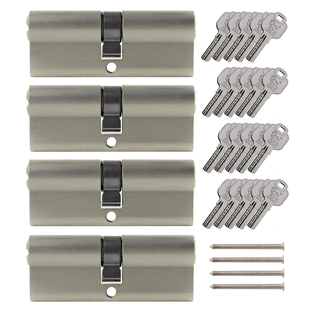4x Profilzylinder 80mm 40/40 20x Schlüssel Tür Zylinder Schloss gleichschliessend