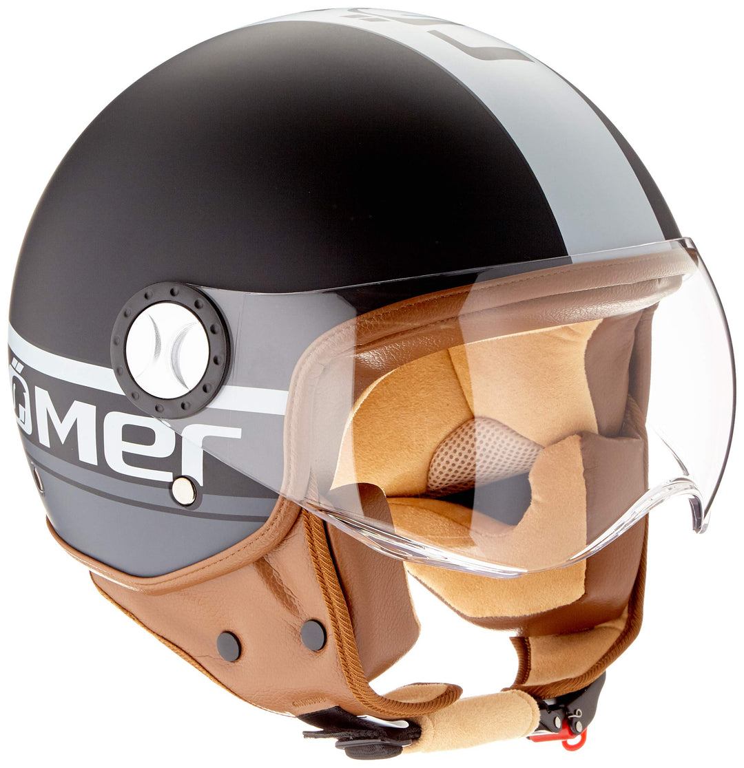 Römer Helmets Motorradhelm Fight, Matt Schwarz/Silber, Grösse S, S