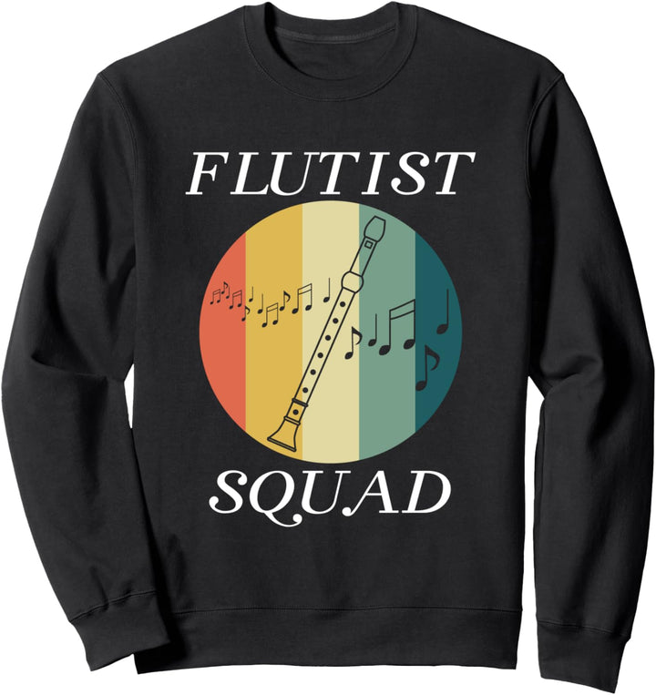 Klassische Musik Professioneller Flötist Flötenspieler Kader Sweatshirt