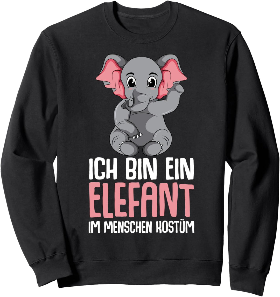 Elefanten Kostüm Kinder Mädchen Damen Elefant Sweatshirt