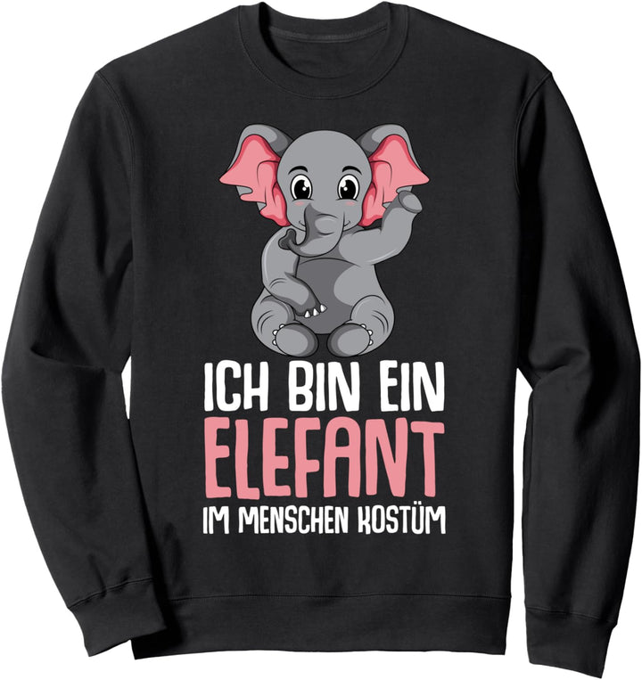 Elefanten Kostüm Kinder Mädchen Damen Elefant Sweatshirt