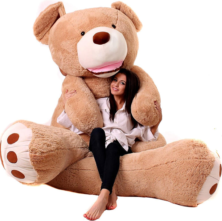 MKS XXL Teddybär mit Waschbarem Bezug | 340 cm Kuschelbär | Riesen Teddy mit strapazierfähigem Reiss