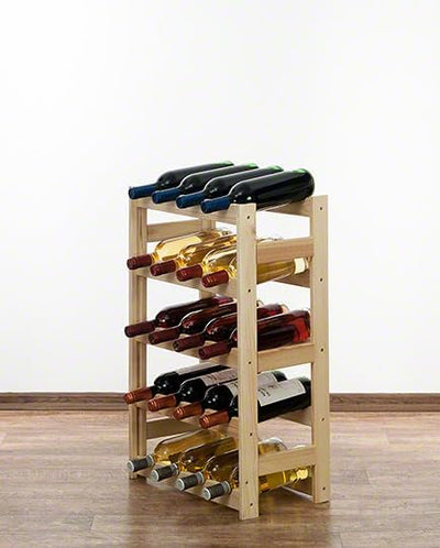 MODO24 Weinregal, Holz, unbehandelt, 43,5 x 25 x 70 cm,