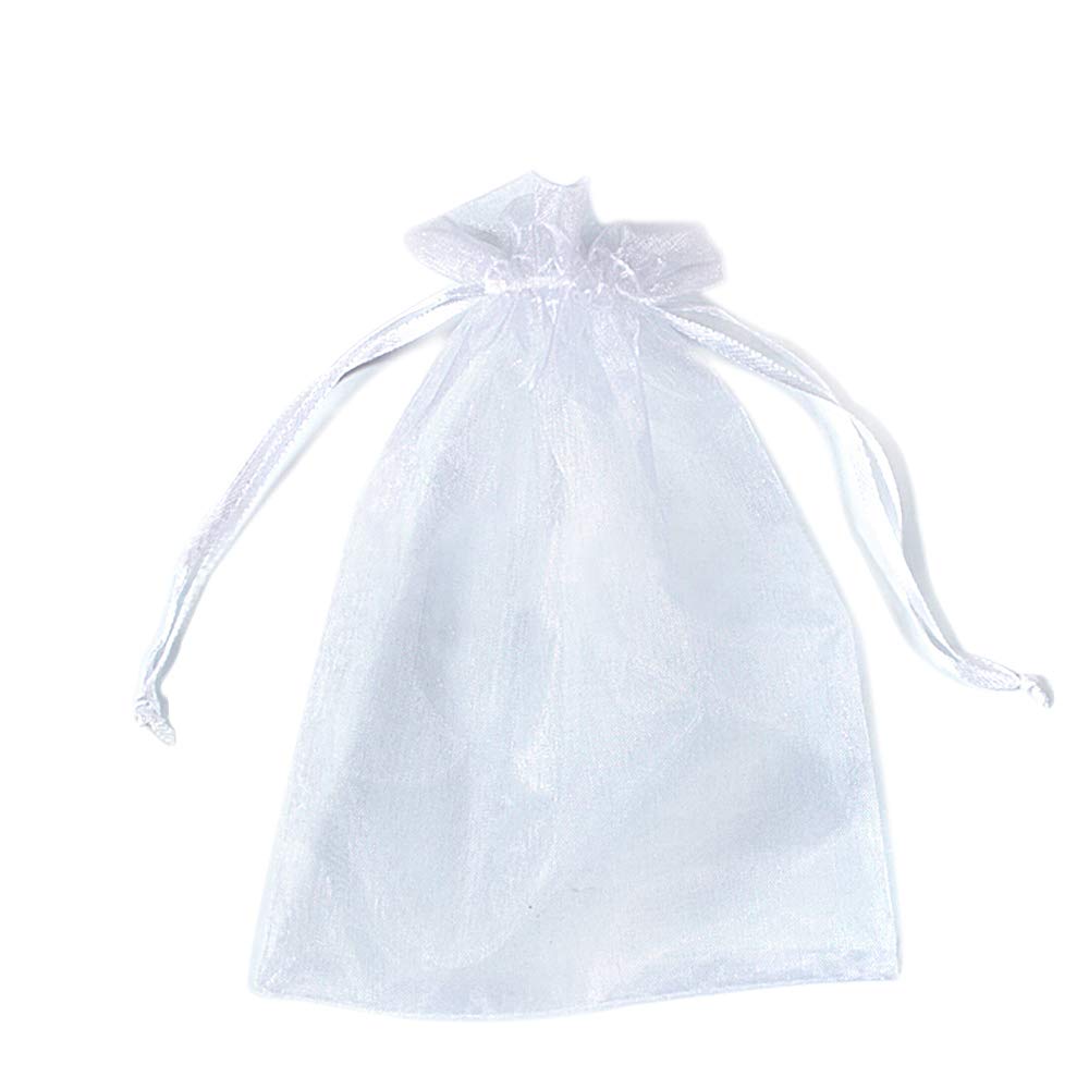 PLECUPE 100 Stück Organzasäckchen, Organzabeutel 25x35 cm, Tunnelzug Hochzeit Säckchen, Schmuckbeute