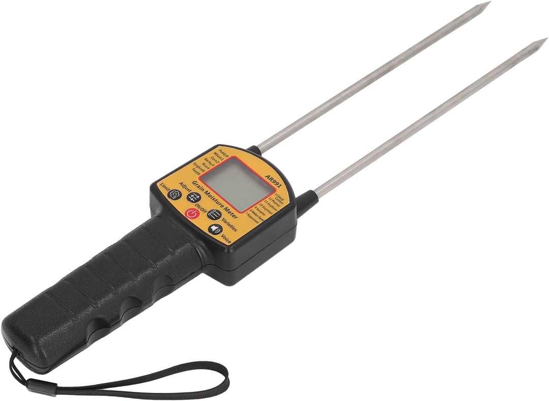 Getreide-Feuchtigkeitsmesser, Digitales LCD-Display, Getreide-Feuchtigkeitstester mit Doppelsonde fü