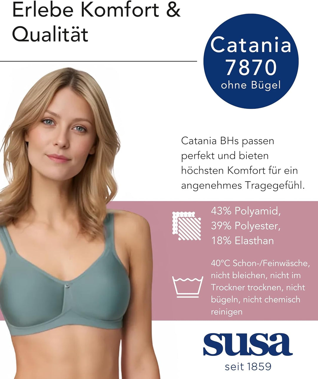 SUSA Damen Catania BH 75A Aqua Green, 75A Aqua Green
