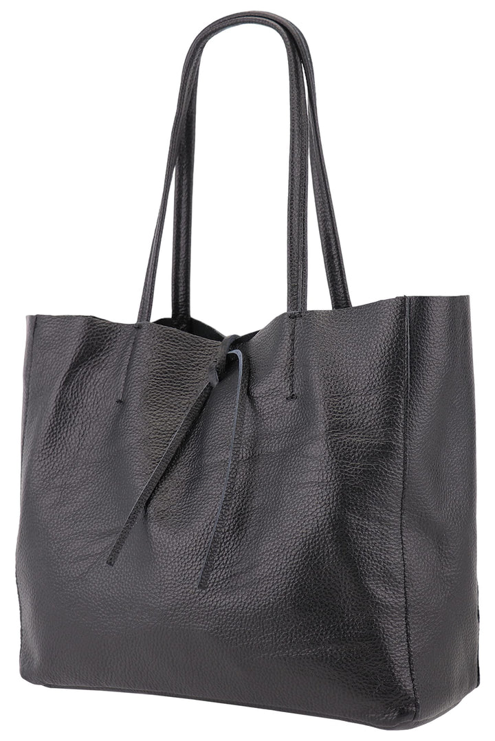 SH Leder ® Damen Echt Rindleder Shopper in Querformat mit Innentasche in vielen Farben Schultertasch