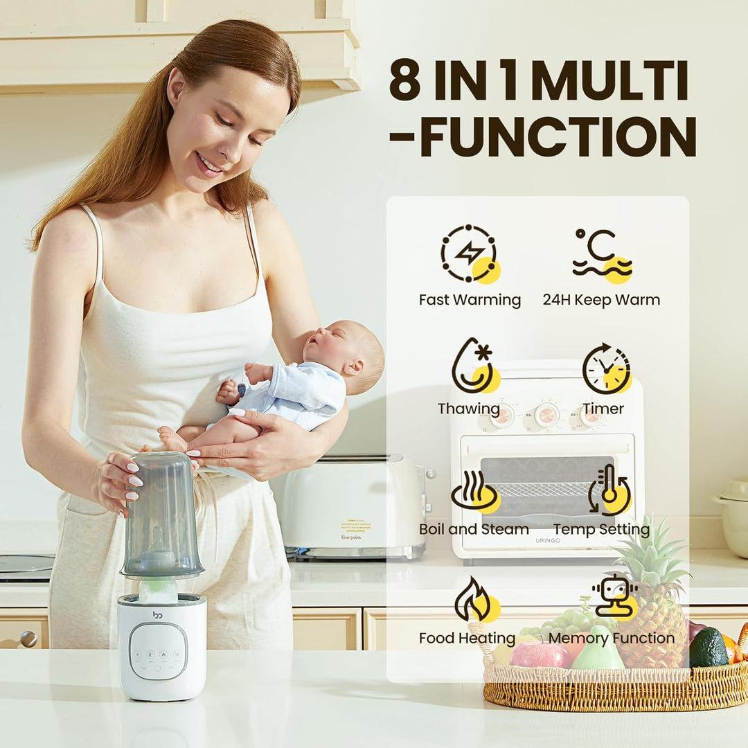Babyflaschenwärmer für schnelles und gleichmässiges Erwärmen von Muttermilch, 8 in 1 Multifunktion B