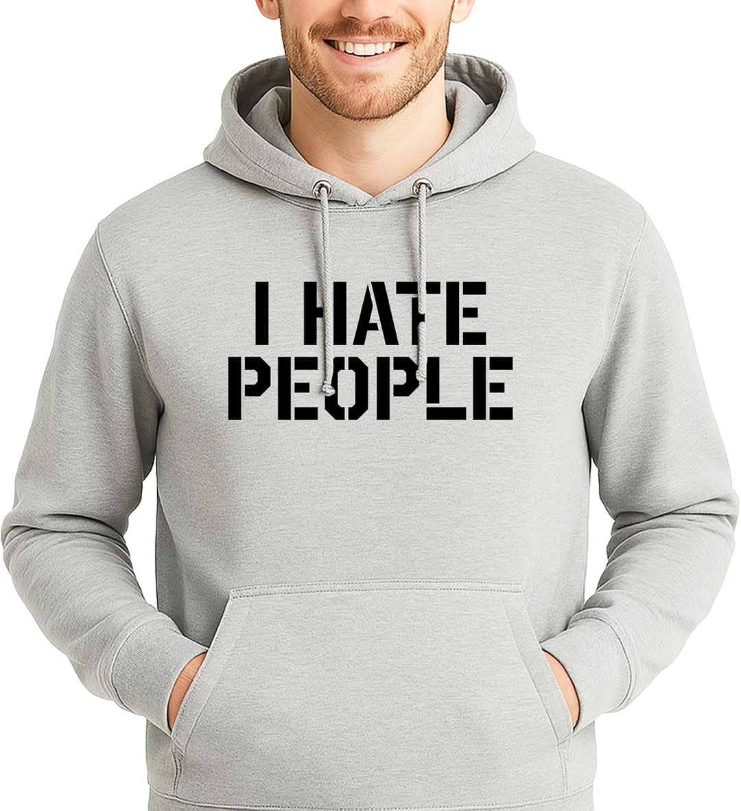 Huuraa Unisex Hoodie I Hate People Geschenk Grösse S-3XL Vegan I Hate People Geschenkidee S Heather