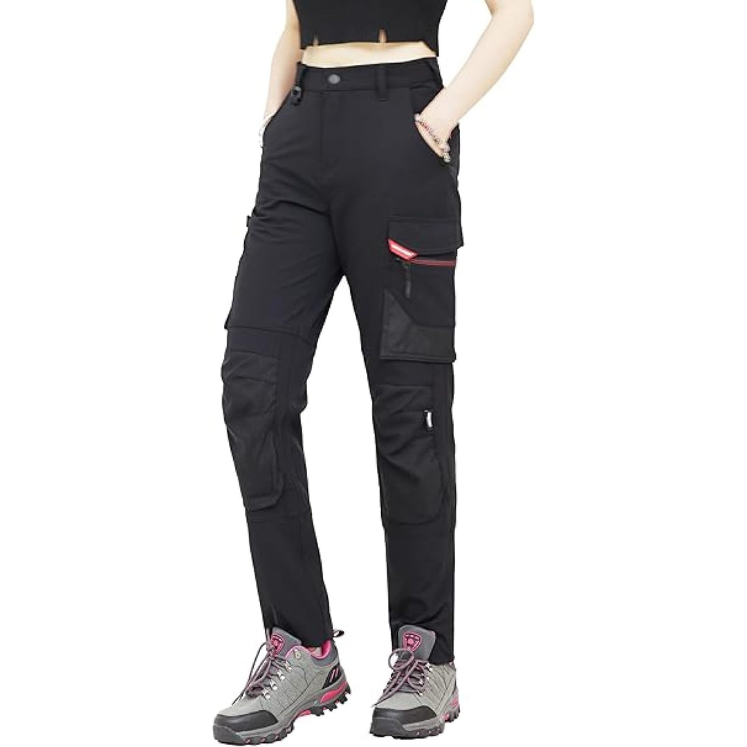 WORK IDEA Damen Slim-Fit Stretch Arbeitshose mit Cordura-Kniepolstern: Strapazierfähige Eleganz für