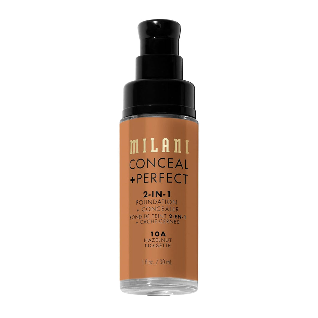 Milani C-M0-012-30 Conceal And Perfect 2 in 1 Foundation + Concealer Hazelnut, 30 ml