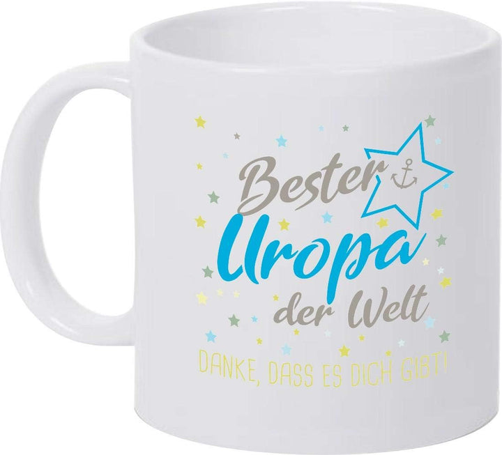 ShirtInStyle, Tassenset Beste Uroma, Bester Uropa der Welt, Danke das es Dich gibt! Farbe weiss Tass
