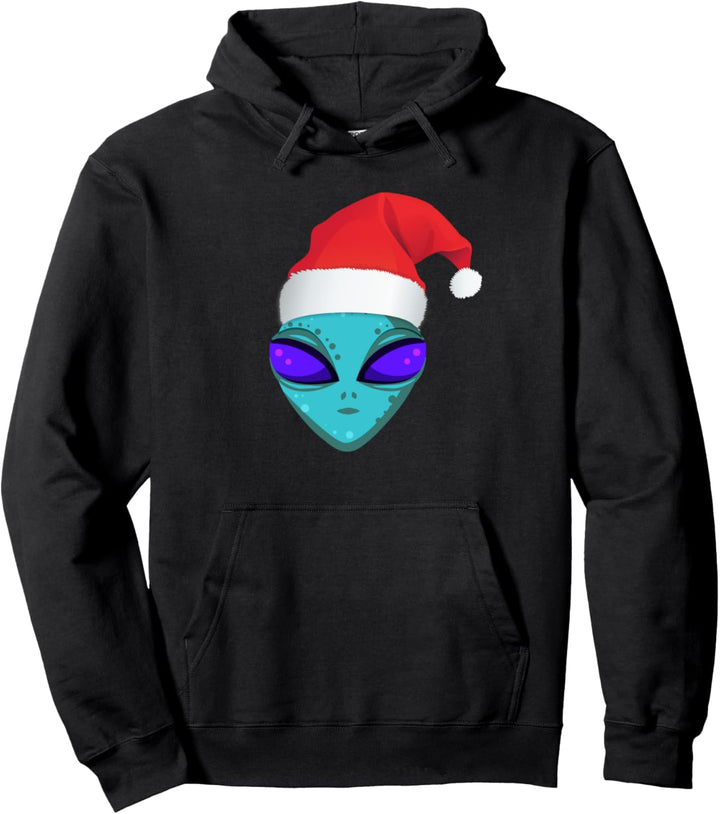 Ausserirdischer Weihnachtsmann Santa Alien Herren Damen Pullover Hoodie