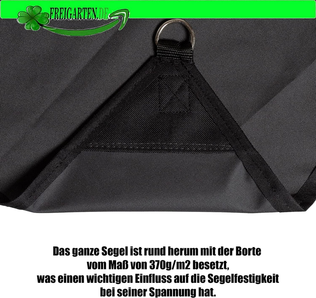 freigarten.de Sonnensegel Wasserdicht Sonnenschutz 100% Schutz vor UV dreieckig 2,0m x 2,0m x 2,8m A