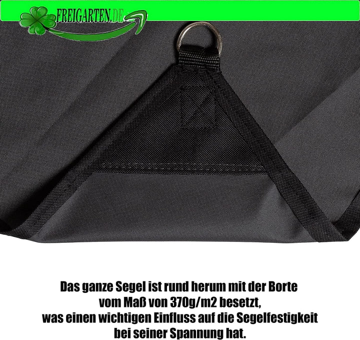 freigarten.de Sonnensegel Wasserdicht Sonnenschutz 100% Schutz vor UV dreieckig 2,0m x 2,0m x 2,8m A