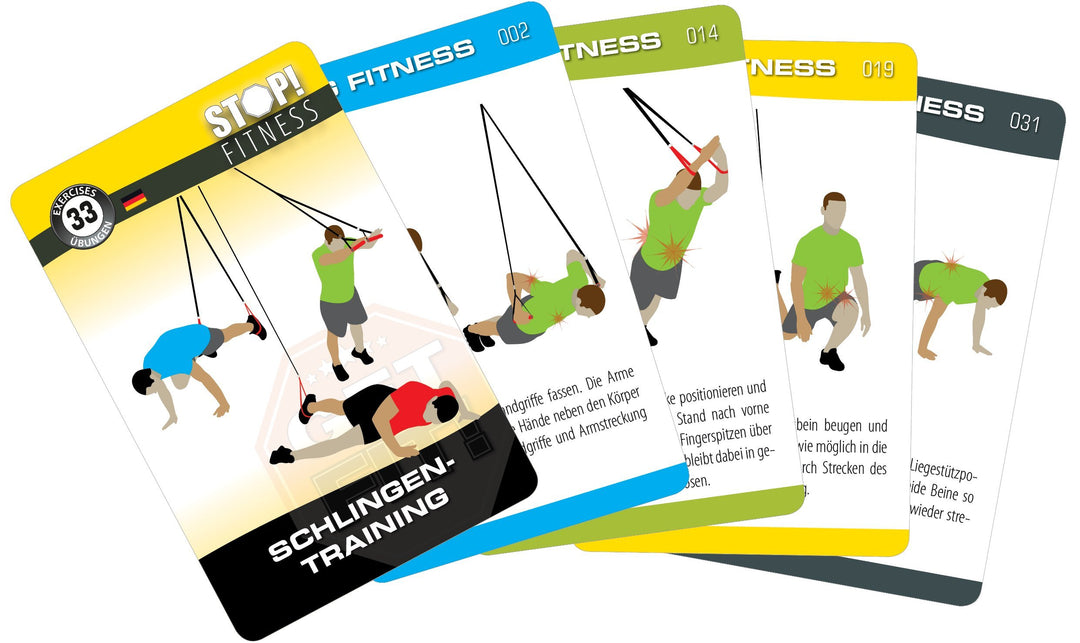 Schlingentraining Sling Fitness Suspension Training | Trainingskarten Übungskarten, deutsche Version