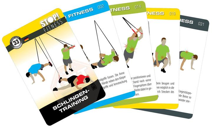 Schlingentraining Sling Fitness Suspension Training | Trainingskarten Übungskarten, deutsche Version