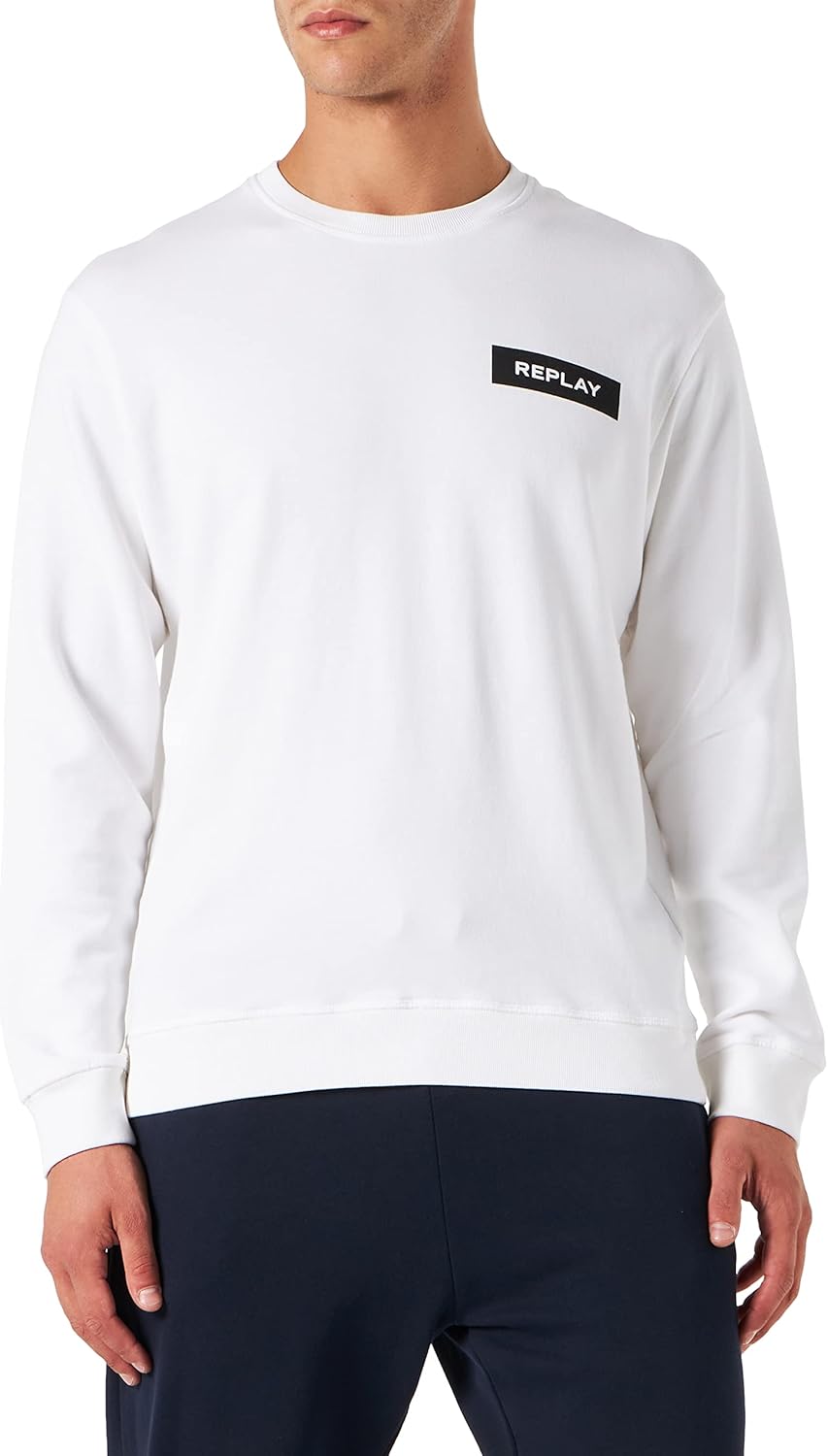 Replay Herren Sweatshirt, 001 White