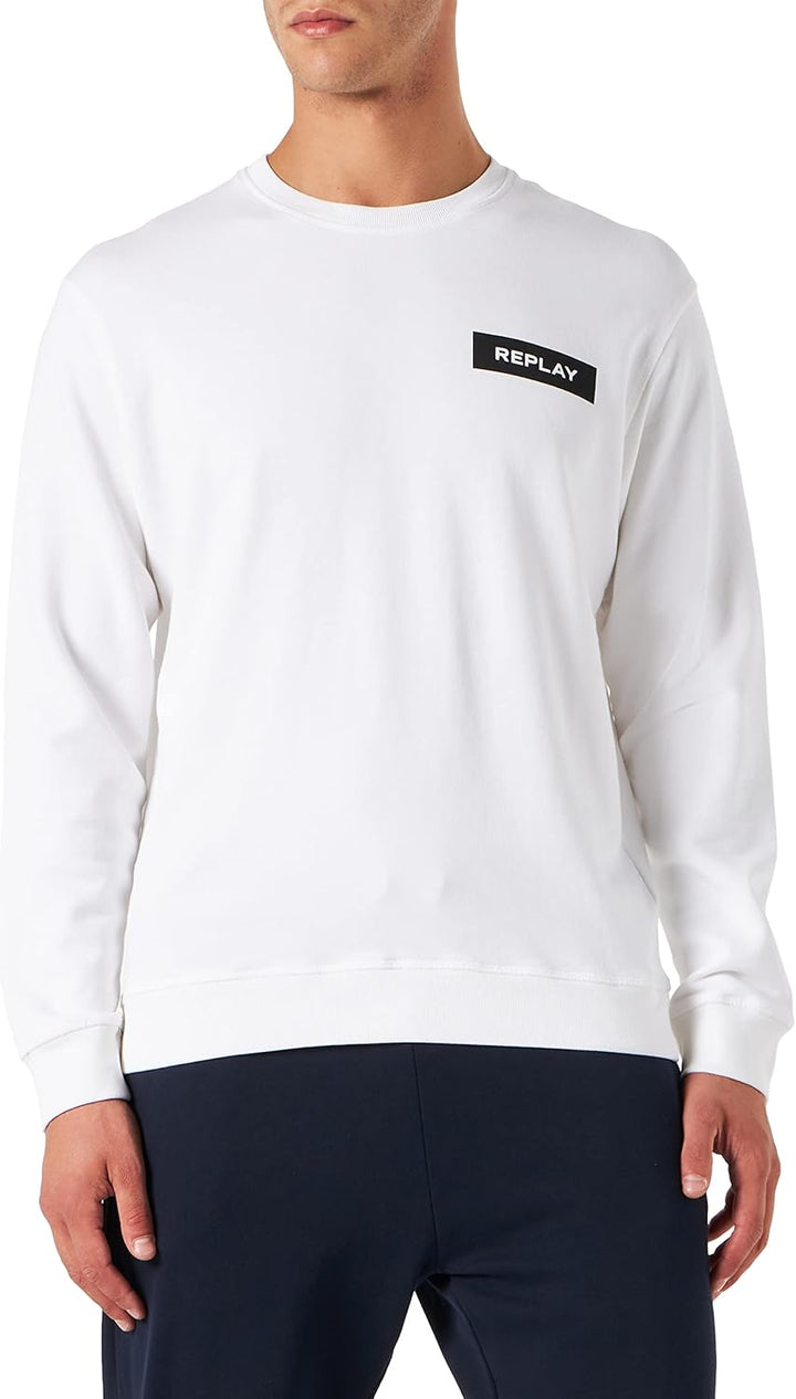 Replay Herren Sweatshirt, 001 White