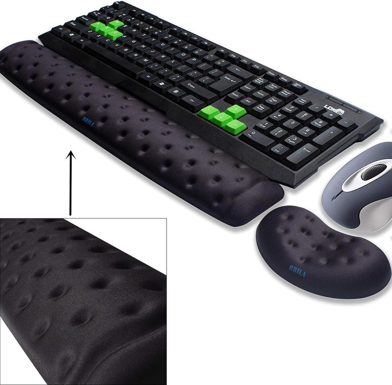 BRILA Ergonomisch Memory-Schaum Handgelenkauflage Set Für Tastatur und Maus - Handgelenkstütze Für G