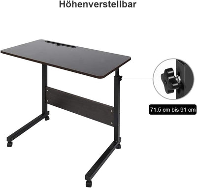 Ejoyous Höhenverstellbar Laptoptisch Computertisch mit Handy-Tablet-PC-Schlitz 80.2 * 40cm PC Tisch