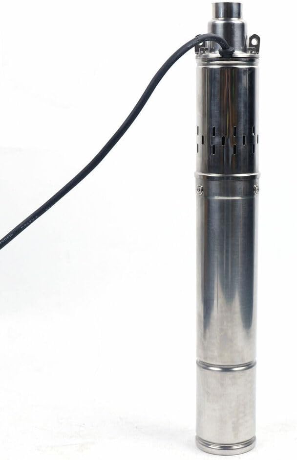 250W Tiefbrunnenpumpe, 20DB Edelstahl Wasserpumpe, 1600 Liter/Stunde, Eintauchtiefe bis 262 Zoll, fu