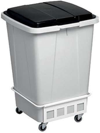 Durable Durabin Abfalleimer / Wertstofftonne 90 Liter, lebensmittelecht, mit Tragegriffen, grau, 180