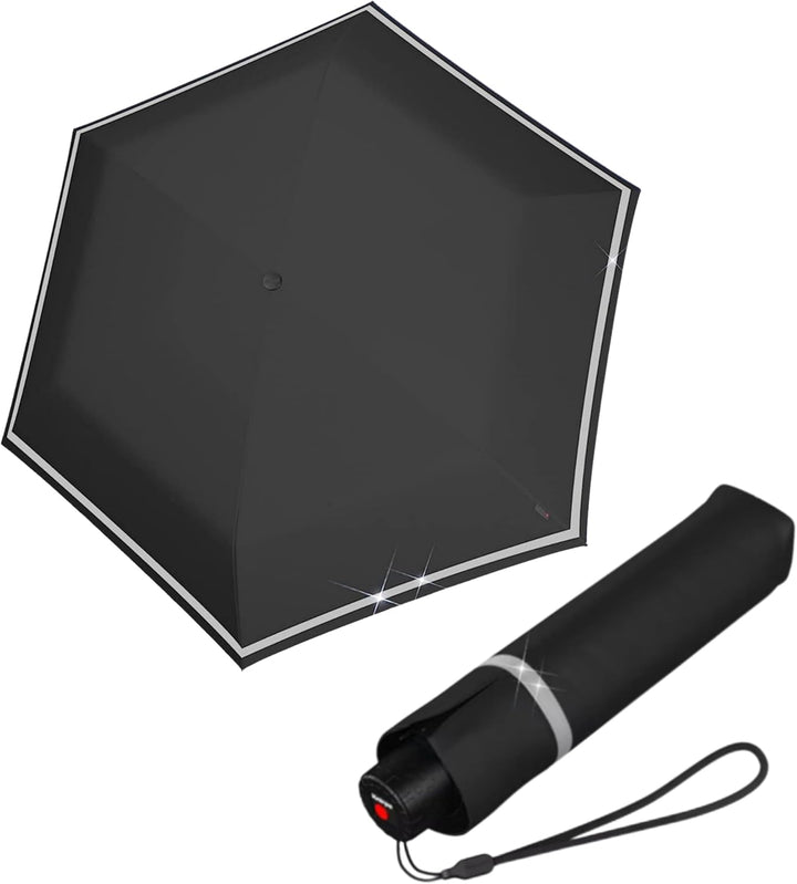 Knirps Rookie manual - Kinderregenschirm black Schwarz, Schwarz