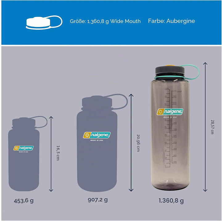 Nalgene Trinkflasche 'WH Silo Sustain' Wasserflasche, Aubergine, 48oz Aubergine Wasserflasche, Auber