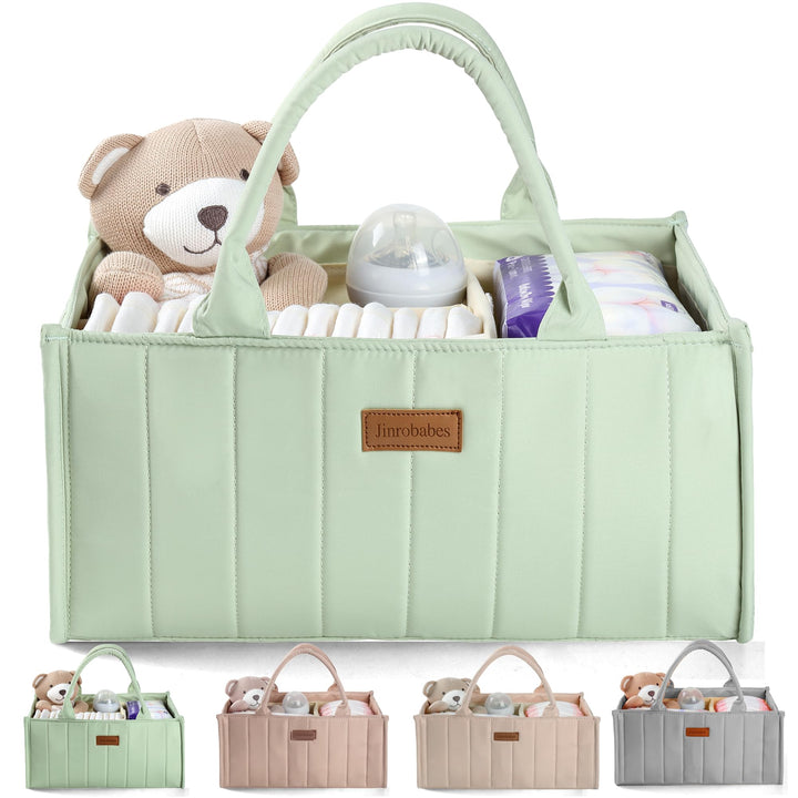 Wickeltasche Organizer, Baby Aufbewahrungskorb mit Herausnehmbaren Fächern, Windeltasche als Geschen