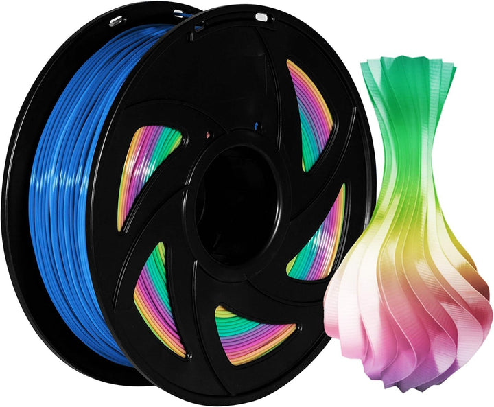 3D Filament Silk PLA 1kg 1.75mm Silk Regenbogen 3D Drucker Printing Filament Multicolor 1kg Spule (2