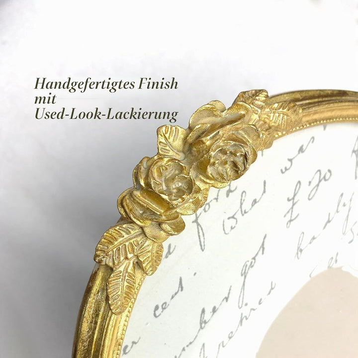 Sunlit Vintage Bilderrahmen, 20,3 x 25,4 cm, oval, antiker Bilderrahmen mit Glasfront, Luxus-Foto-Di