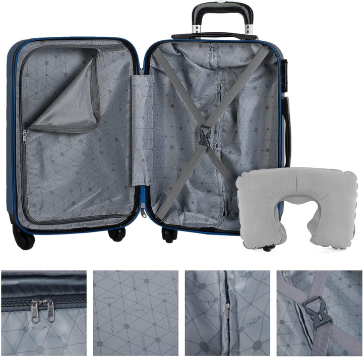 ITACA - Trolley Handgepäck Cabin Trolley Koffer Reisekoffer Hartschalenkoffer mit Zahlenschloss - Ka