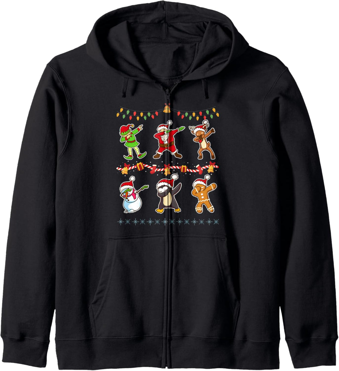 Tupfen Weihnachten Weihnachtsmann Elf Freunde Tanz Geschenk Kapuzenjacke