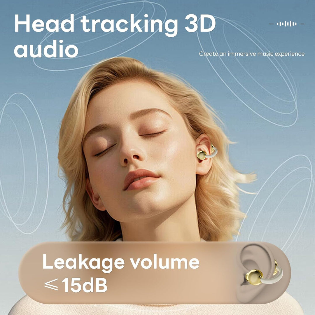 Bluetooth Clip-Ohrhörer, 5.4 Bluetooth-Ohrhörer mit HD-Mikrofon, mit Ladebox, mit Hi-Fi-Klangqualitä