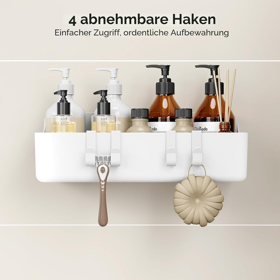 Orimade Duschablage ohne Bohren-Duschregal 5 Stück,Shampoo Halterung für Dusche Grosse Kapazität,Bad