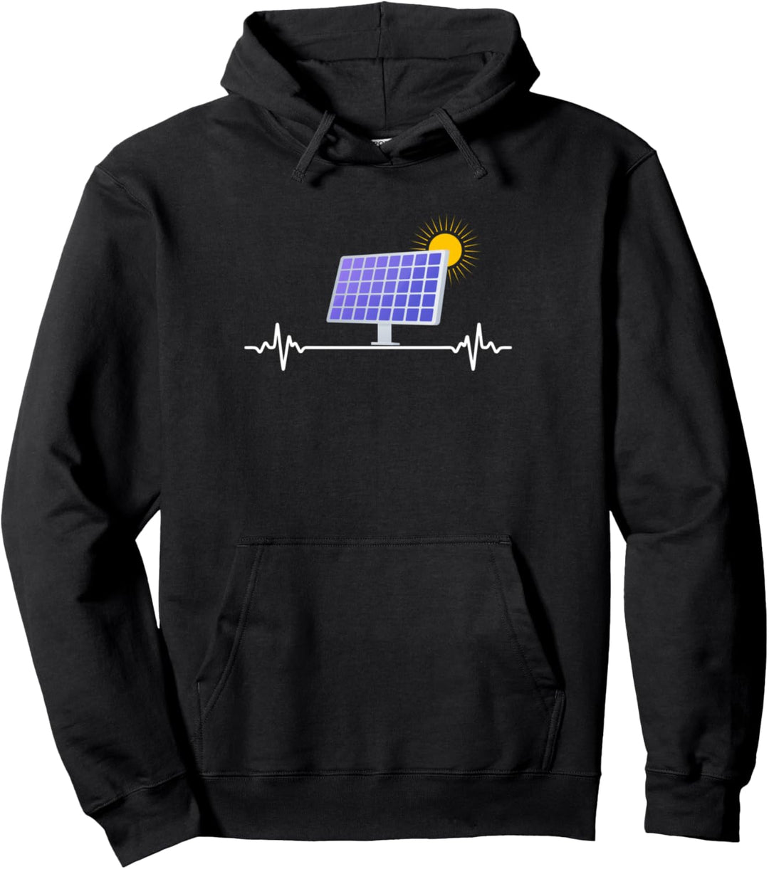 Solarmodul Herzschlag Globale Erwärmung Tag der Erde Pullover Hoodie