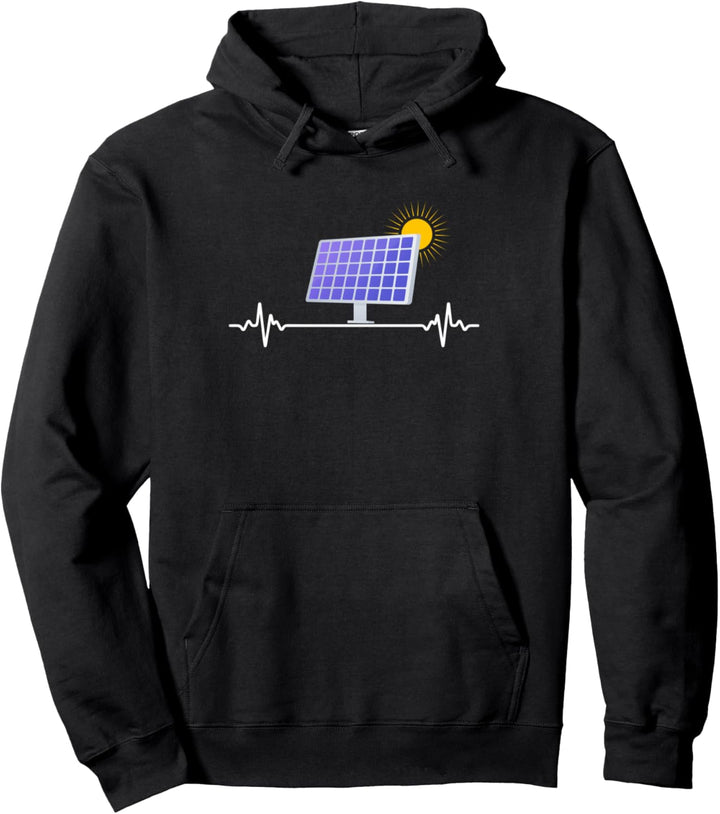 Solarmodul Herzschlag Globale Erwärmung Tag der Erde Pullover Hoodie