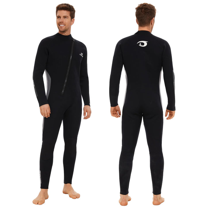 Owntop 5mm Neoprenanzug für Herren Damen– Neopren Tauchanzüge Stretch Langarm Einteilig Frontreissve