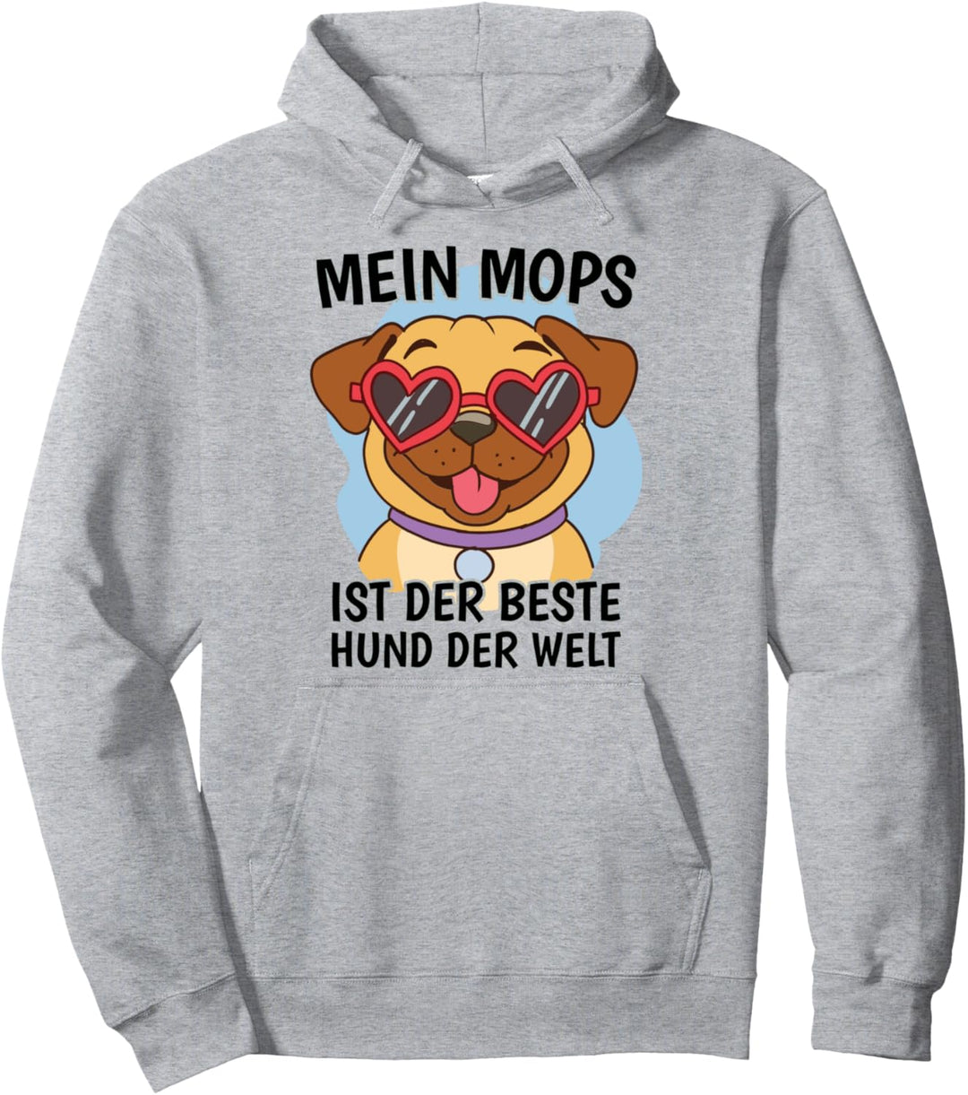 Frauchen und Herrchen Design für Gassi mit Hund und Mops Pullover Hoodie