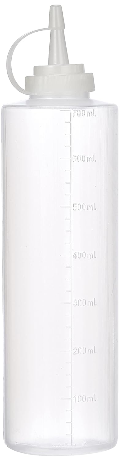 Vogue transparente Quetschflasche mit 3 Spritzdüsen 1L & LACOR 61970 Dosierflasche 700 ml