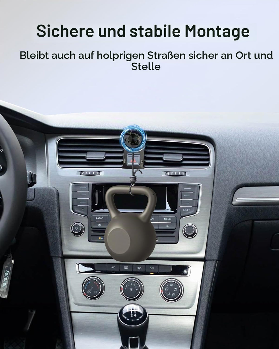 Magnet Handyhalterung Kompatibel mit VW Golf MK7 2014-2019 360 Grad Einstellbares Kompatibel mit Mag